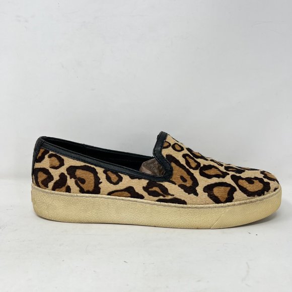 Sam Edelman Leopard Cheetah Loafers Hair Leather Loafers 9M Mob Wife Maximalist - Picture 6 of 9